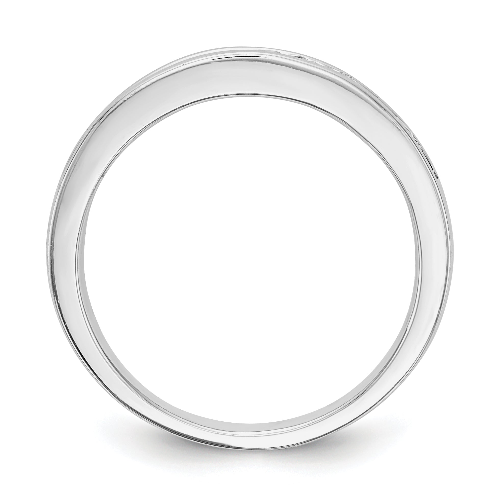 14k White Gold Diamond Wedding Band