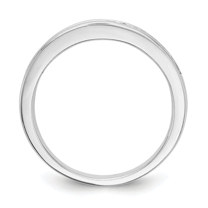14k White Gold Diamond Wedding Band