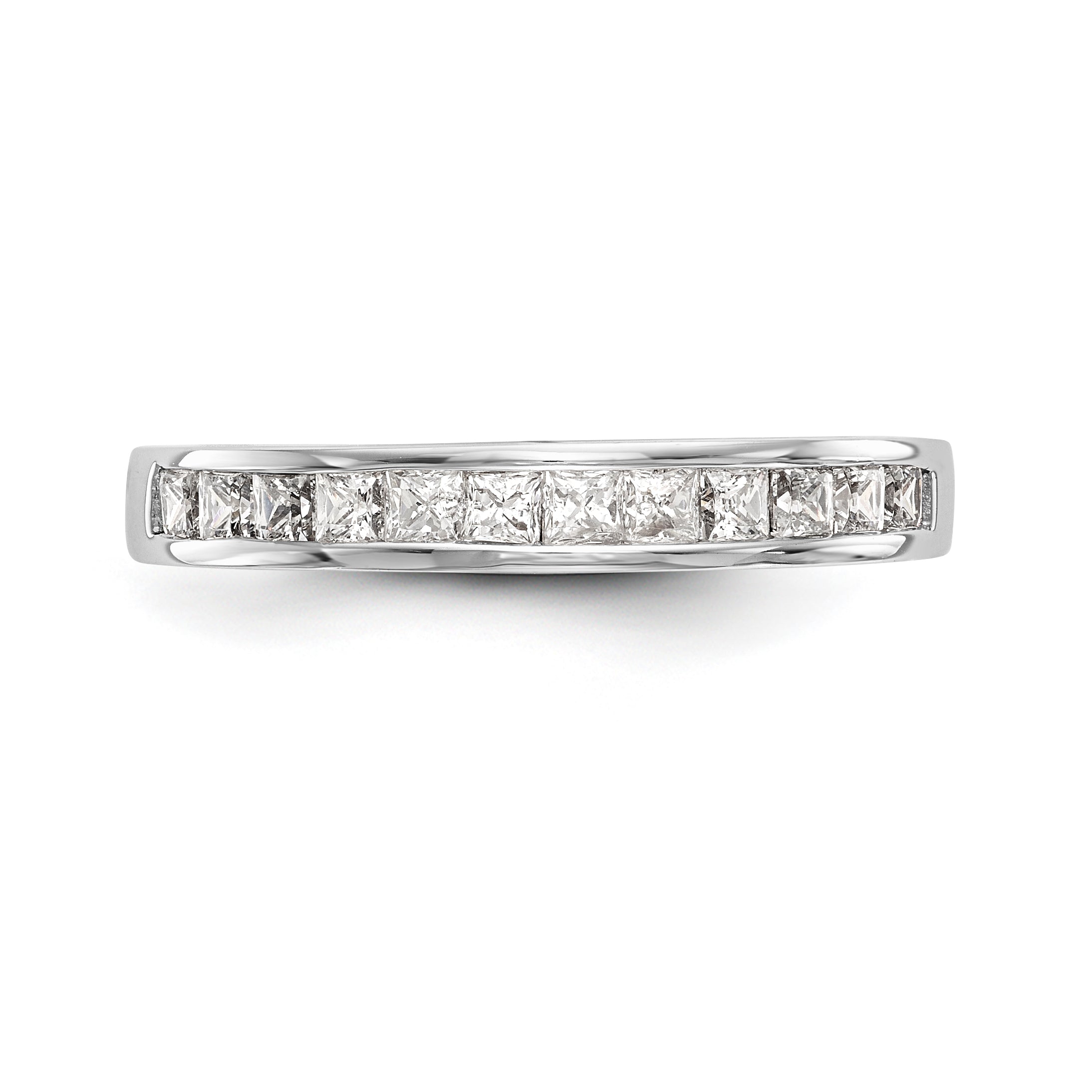 14k White Gold Diamond Wedding Band