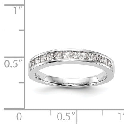 14k White Gold Diamond Wedding Band