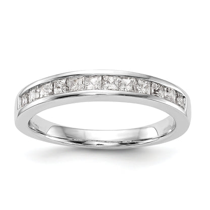 14k White Gold Diamond Wedding Band