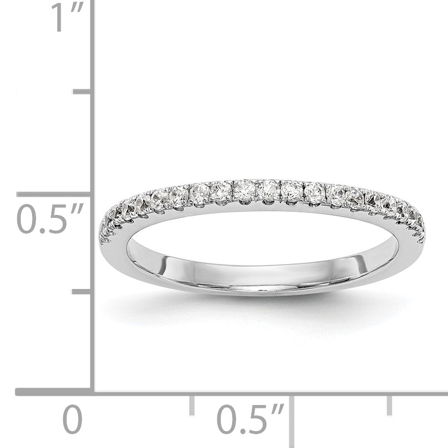 14k White Gold Diamond Wedding Band