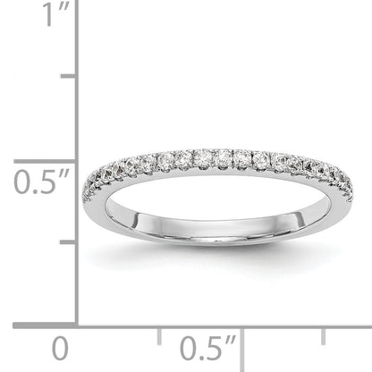 14k White Gold Diamond Wedding Band