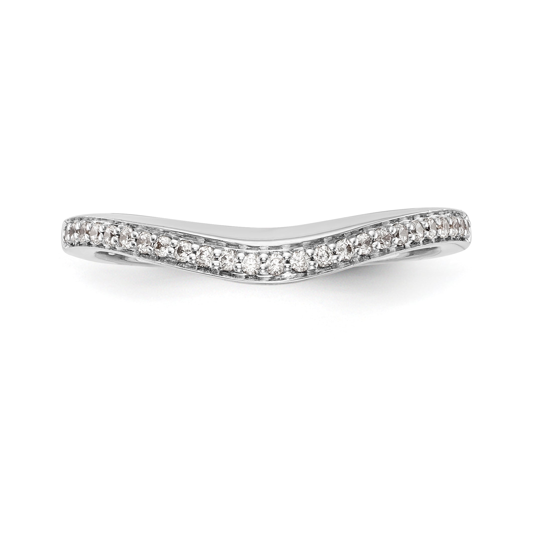 14k White Gold Diamond Wedding Band