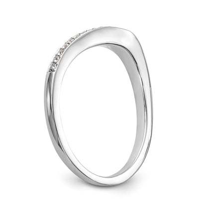 14k White Gold Diamond Wedding Band