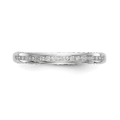 14k White Gold Diamond Wedding Band