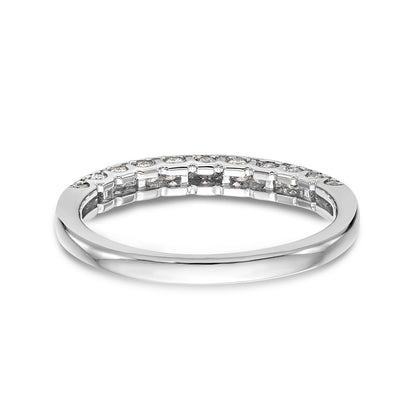 14k White Gold Diamond Wedding Band