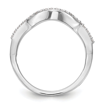 14k White Gold Diamond Wedding Band
