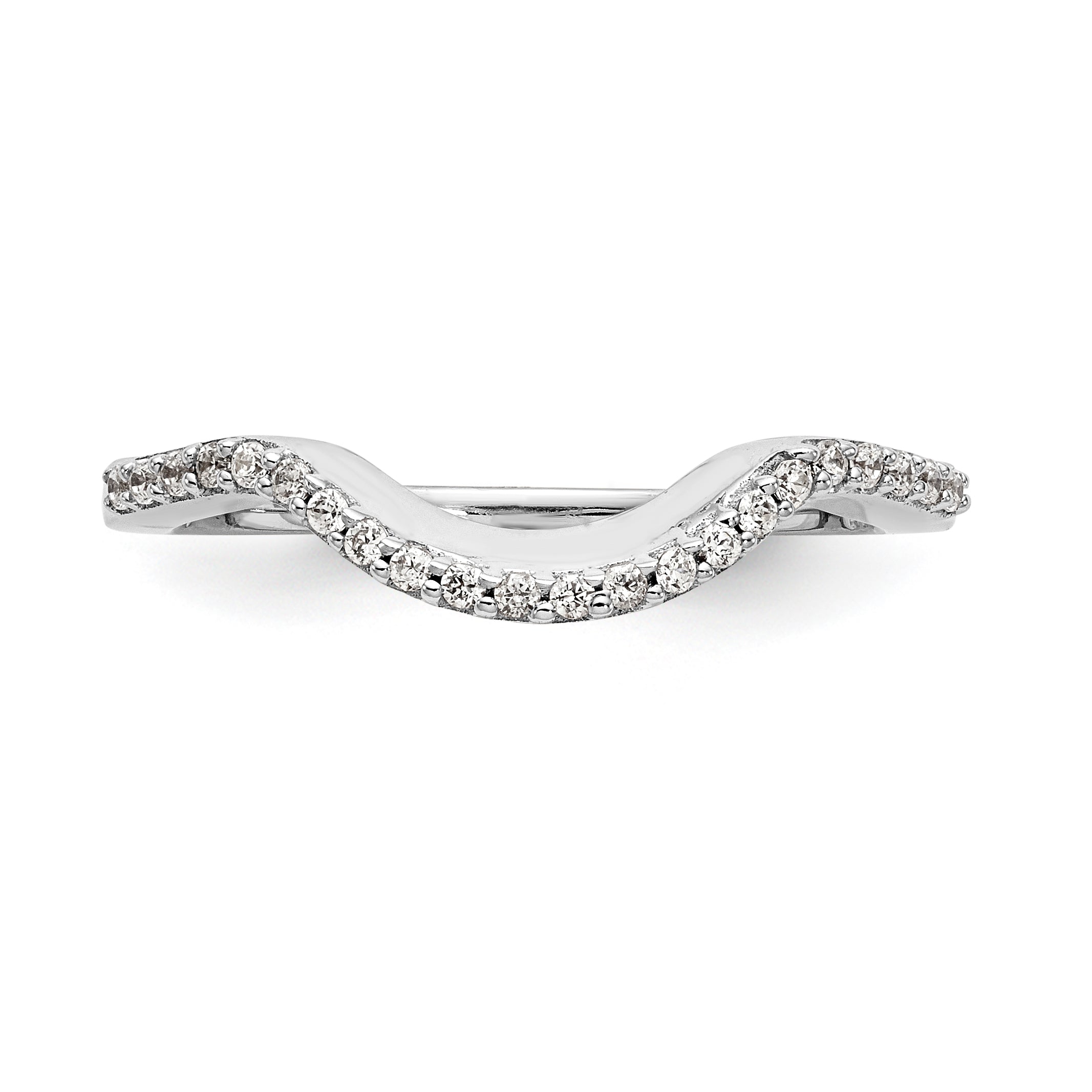 14k White Gold Diamond Wedding Band