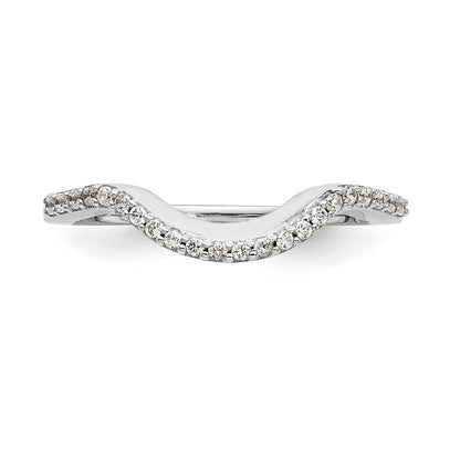 14k White Gold Diamond Wedding Band