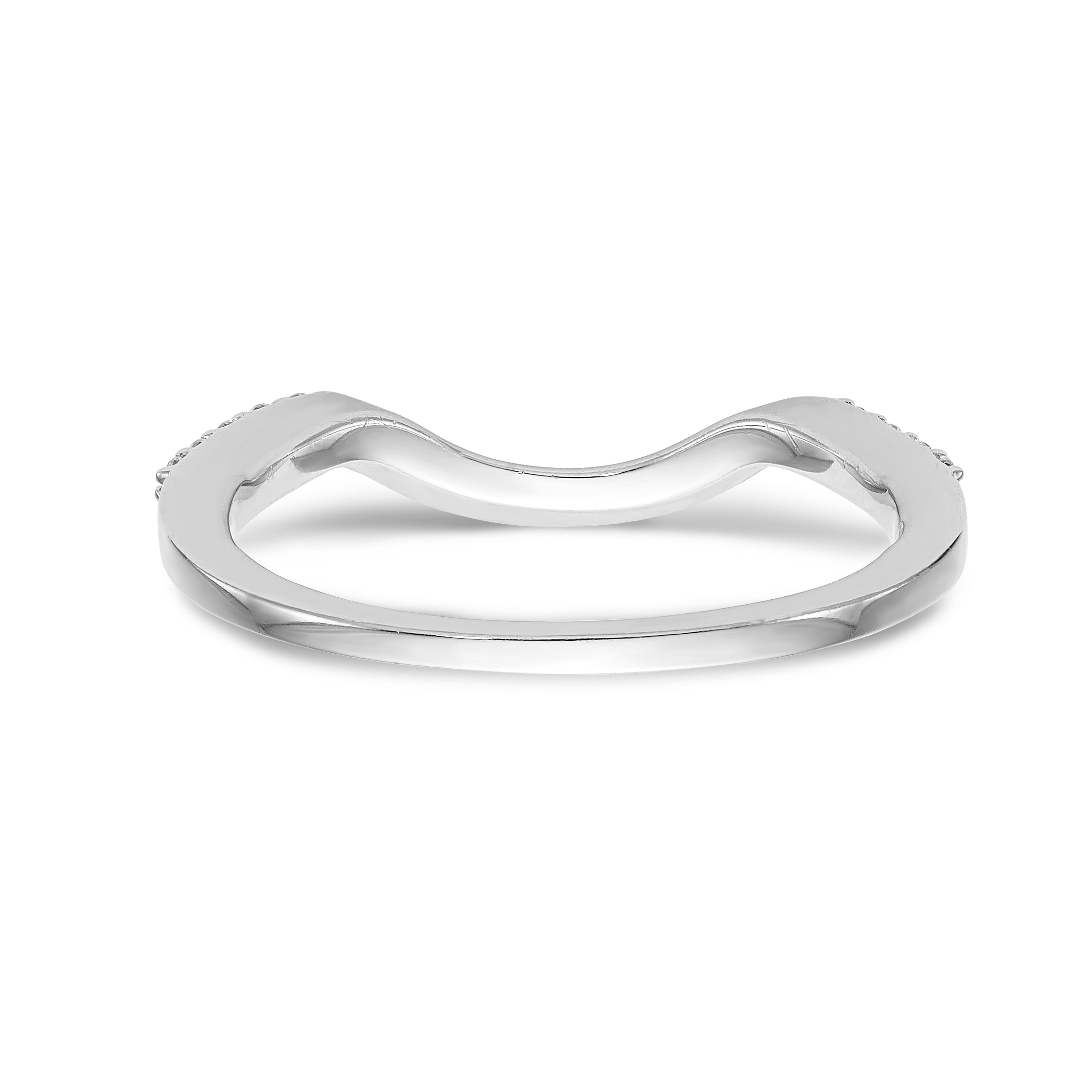 14k White Gold Diamond Wedding Band