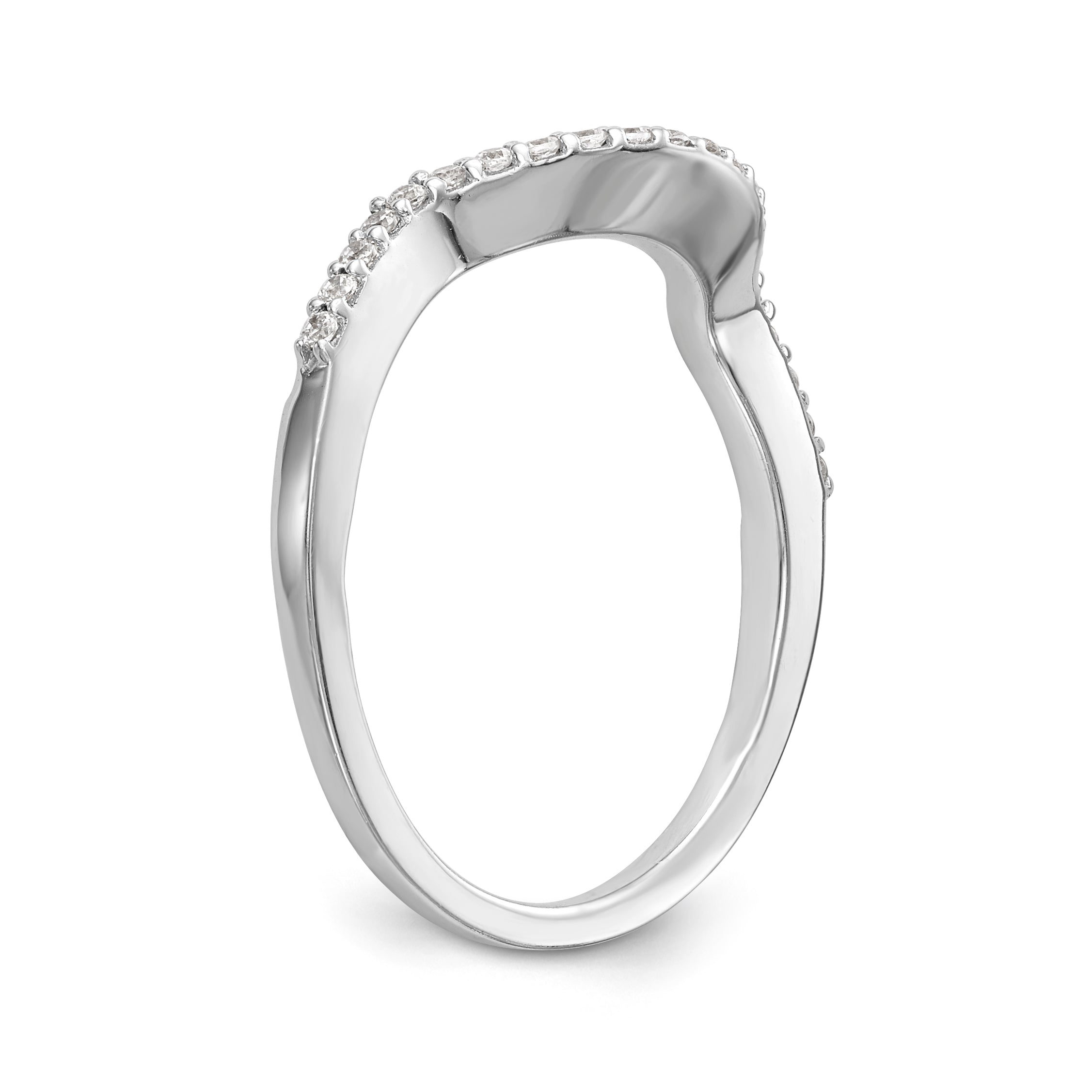 14k White Gold Diamond Wedding Band