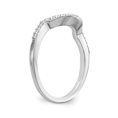 14k White Gold Diamond Wedding Band