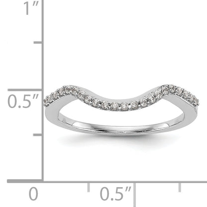 14k White Gold Diamond Wedding Band