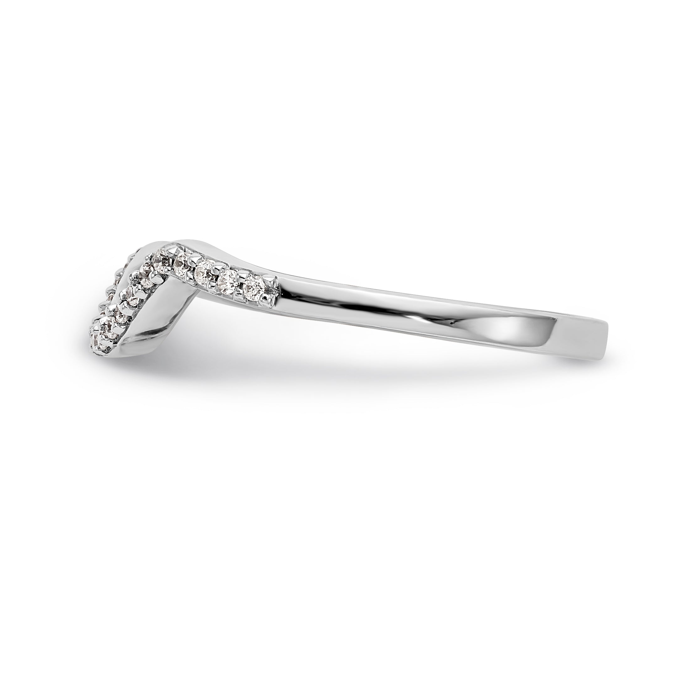 14k White Gold Diamond Wedding Band