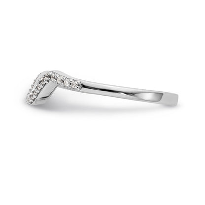 14k White Gold Diamond Wedding Band