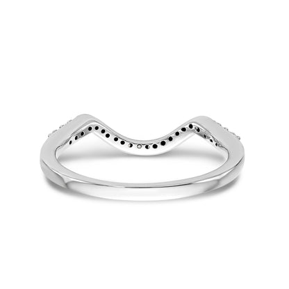14k White Gold Diamond Wedding Band