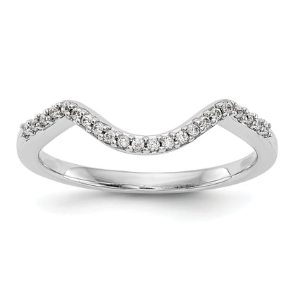 14k White Gold Diamond Wedding Band