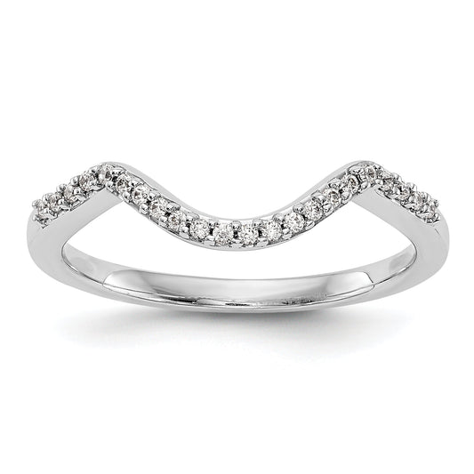 14k White Gold Diamond Wedding Band