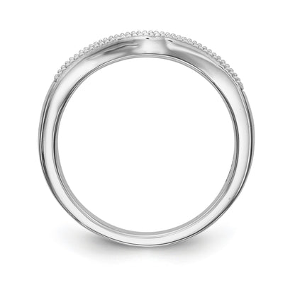 14K White Gold Diamond Wedding Band