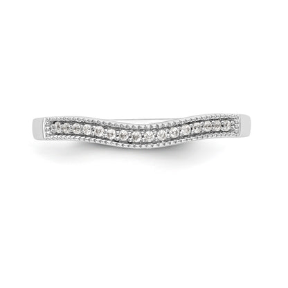 14K White Gold Diamond Wedding Band