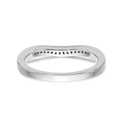 14K White Gold Diamond Wedding Band