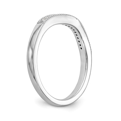 14K White Gold Diamond Wedding Band