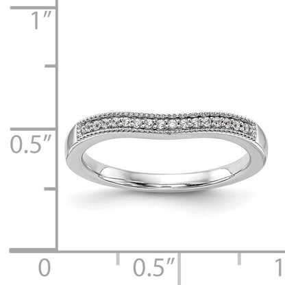 14K White Gold Diamond Wedding Band