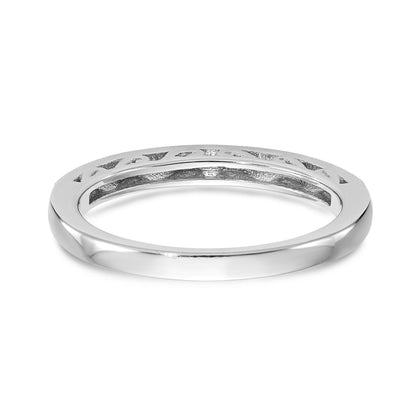 14K White Gold Diamond Wedding Band