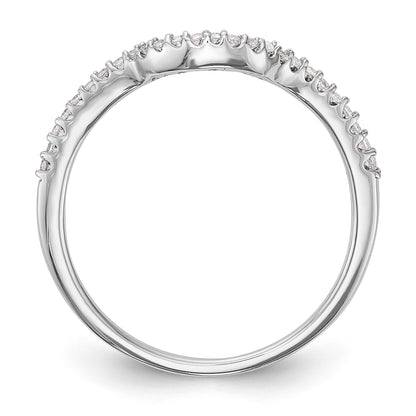 14K White Gold Diamond Wedding Band