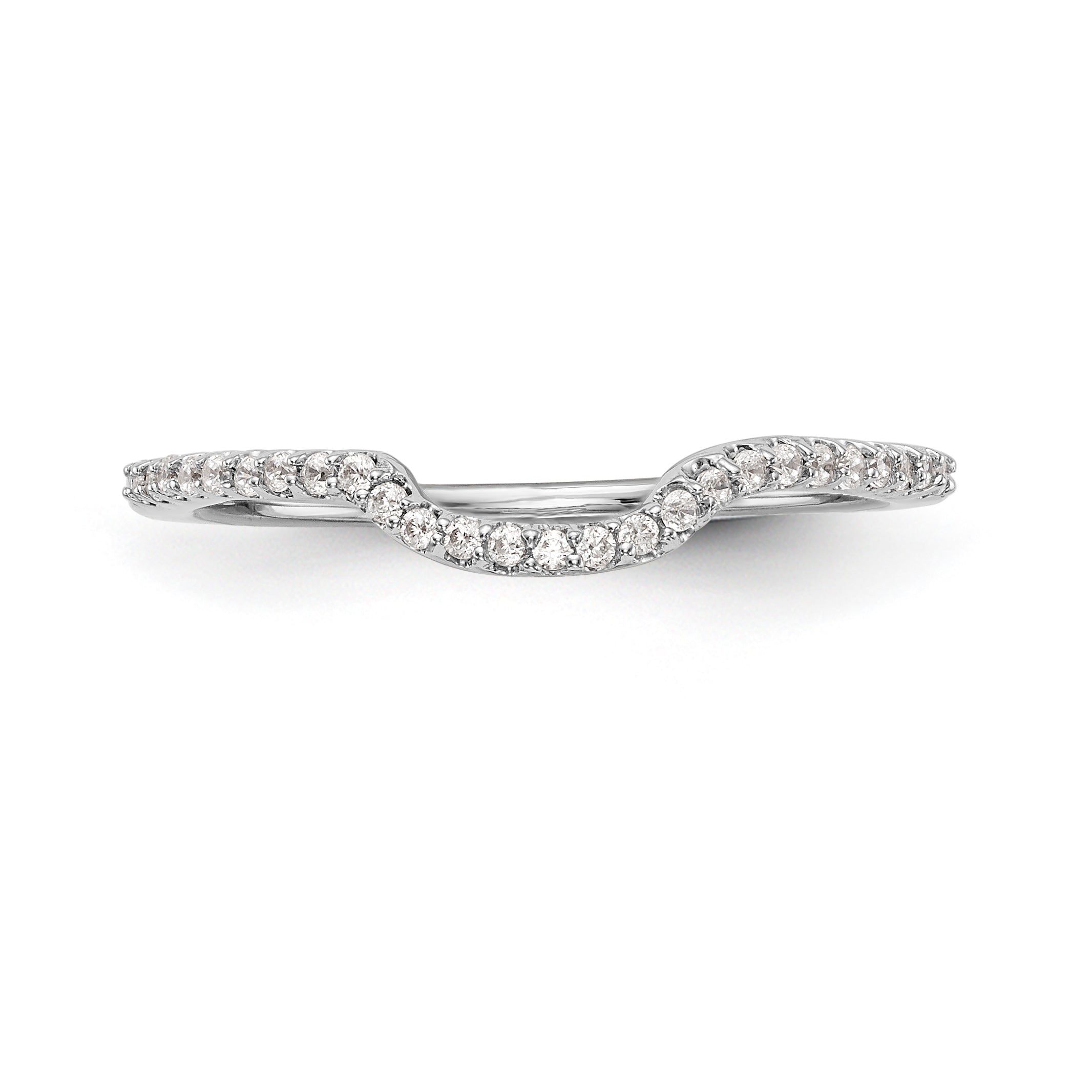 14K White Gold Diamond Wedding Band