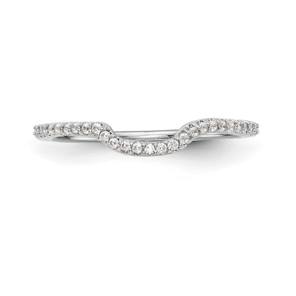14K White Gold Diamond Wedding Band