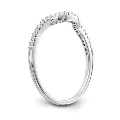 14K White Gold Diamond Wedding Band
