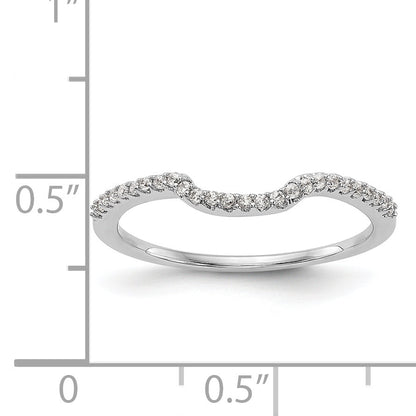 14K White Gold Diamond Wedding Band