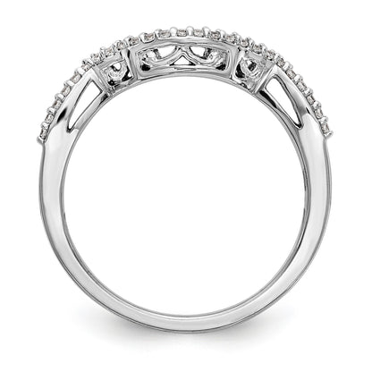 14K White Gold Diamond Wedding Band