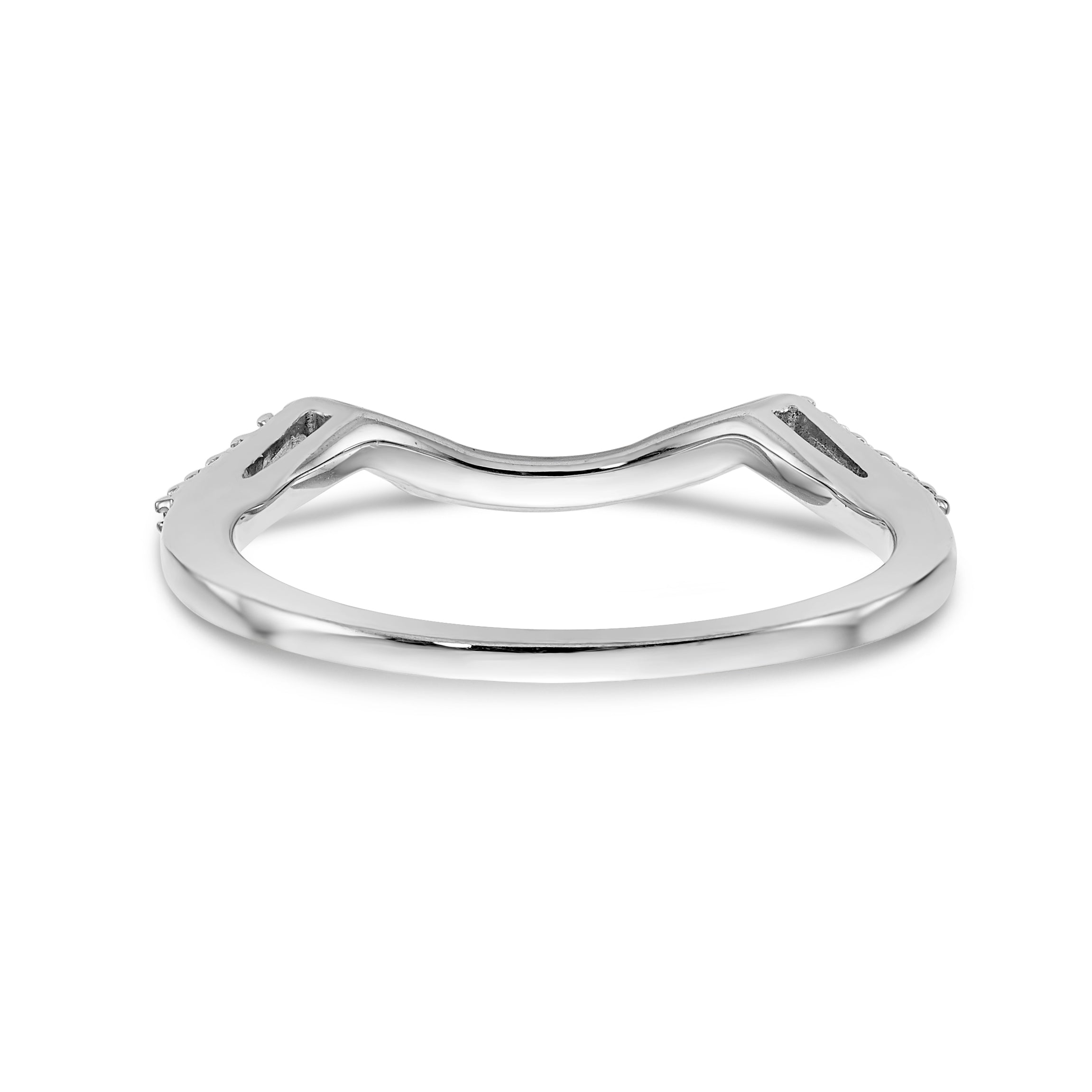 14K White Gold Diamond Wedding Band