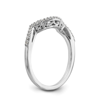 14K White Gold Diamond Wedding Band