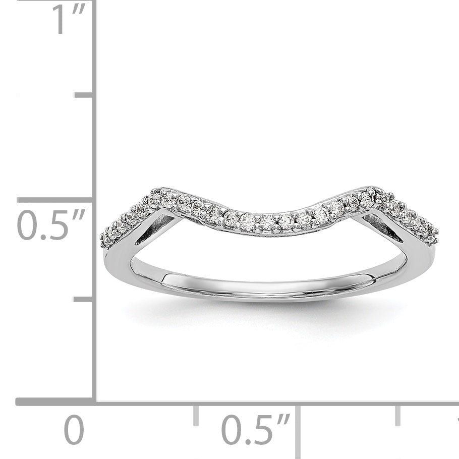 14K White Gold Diamond Wedding Band
