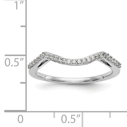 14K White Gold Diamond Wedding Band