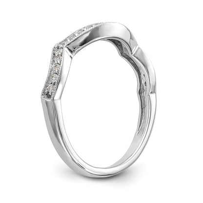 14K White Gold Diamond Wedding Band