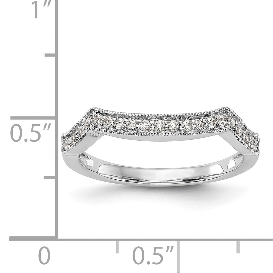 14K White Gold Diamond Wedding Band