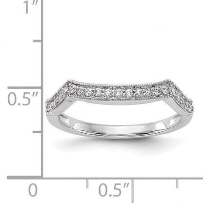 14K White Gold Diamond Wedding Band