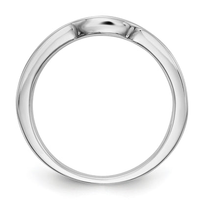 14K White Gold Diamond Wedding Band