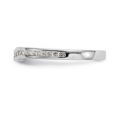 14K White Gold Diamond Wedding Band