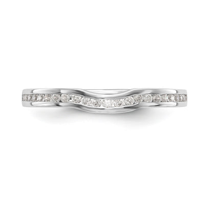 14K White Gold Diamond Wedding Band
