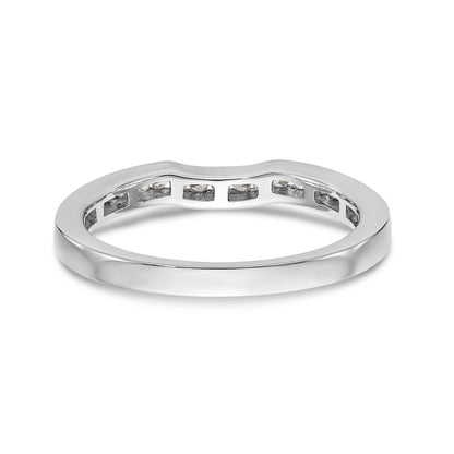 14K White Gold Diamond Wedding Band