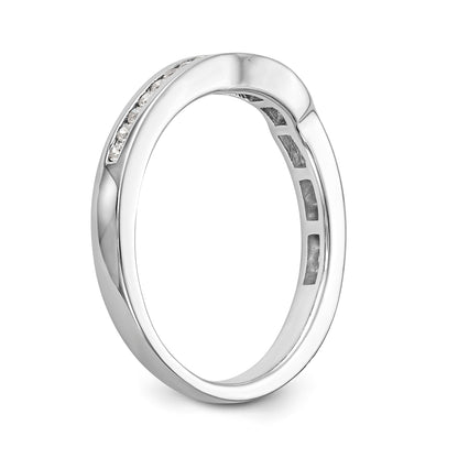 14K White Gold Diamond Wedding Band