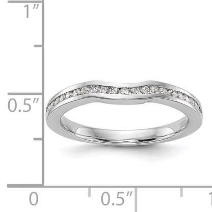 14K White Gold Diamond Wedding Band