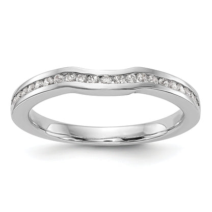 14K White Gold Diamond Wedding Band