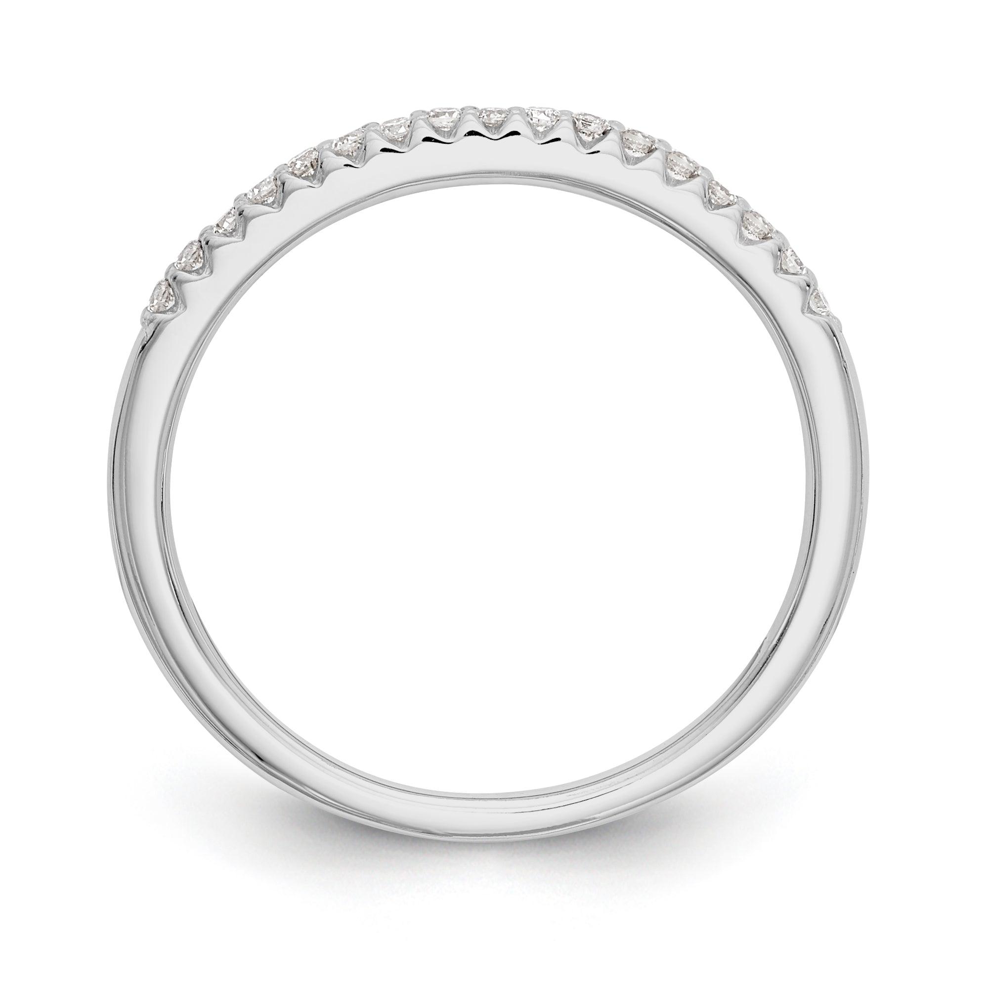 14K White Gold Diamond Wedding Band